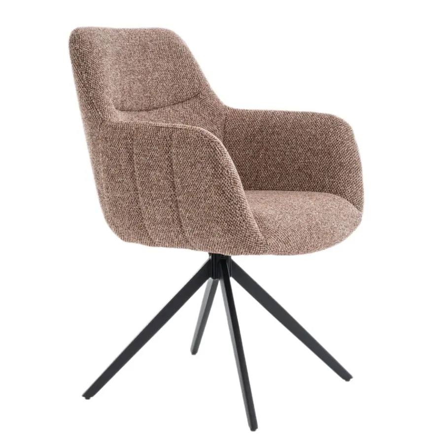 Eetkamerstoelen< Draaibare Eetkamerstoel Tibor Bruin