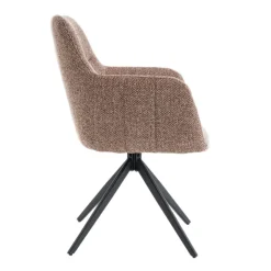 Eetkamerstoelen< Draaibare Eetkamerstoel Tibor Bruin