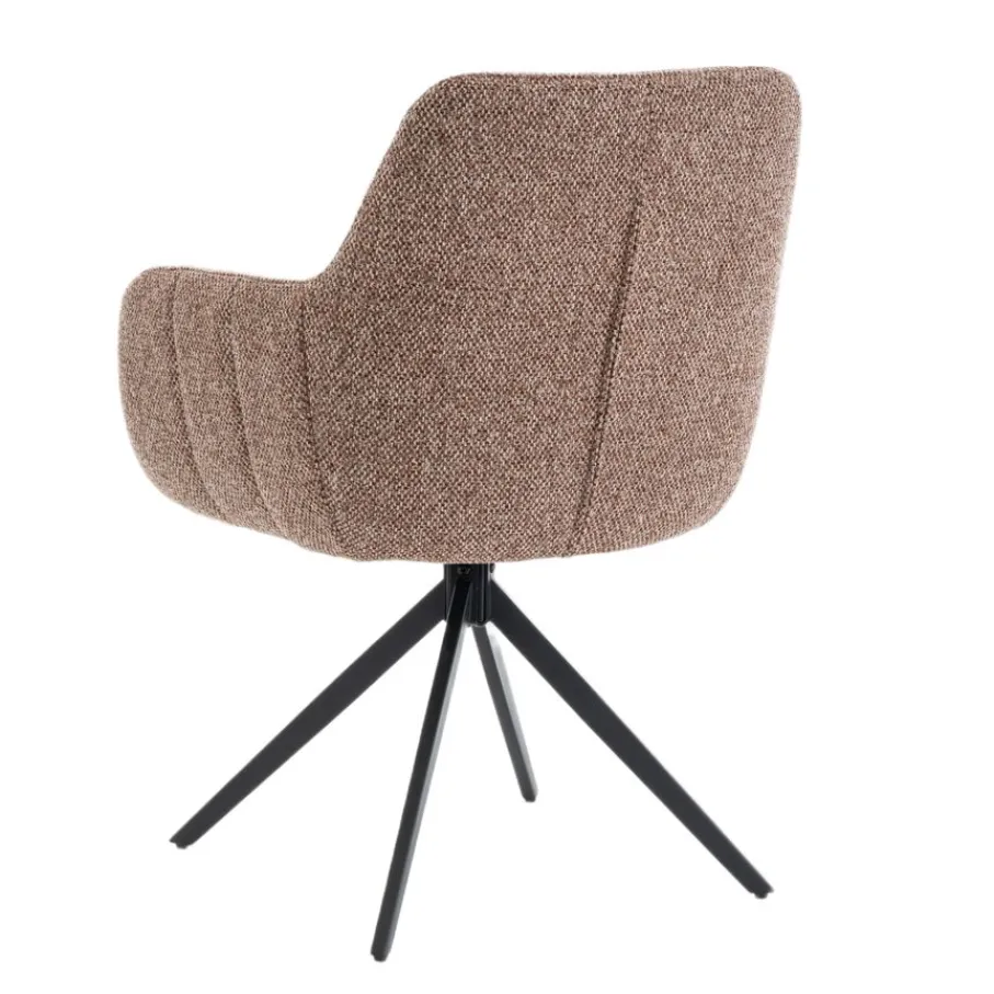 Eetkamerstoelen< Draaibare Eetkamerstoel Tibor Bruin