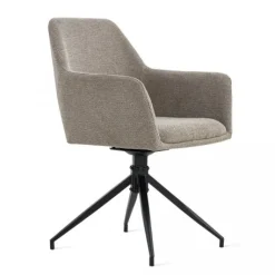 Eetkamerstoelen< Draaibare Eetkamerstoel Tiernan Taupe