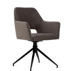 Eetkamerstoelen< Draaibare Eetkamerstoel Tiernan Grijs