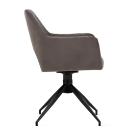 Eetkamerstoelen< Draaibare Eetkamerstoel Tiernan Grijs