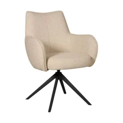 Eetkamerstoelen< Draaibare Eetkamerstoel Tumba Beige