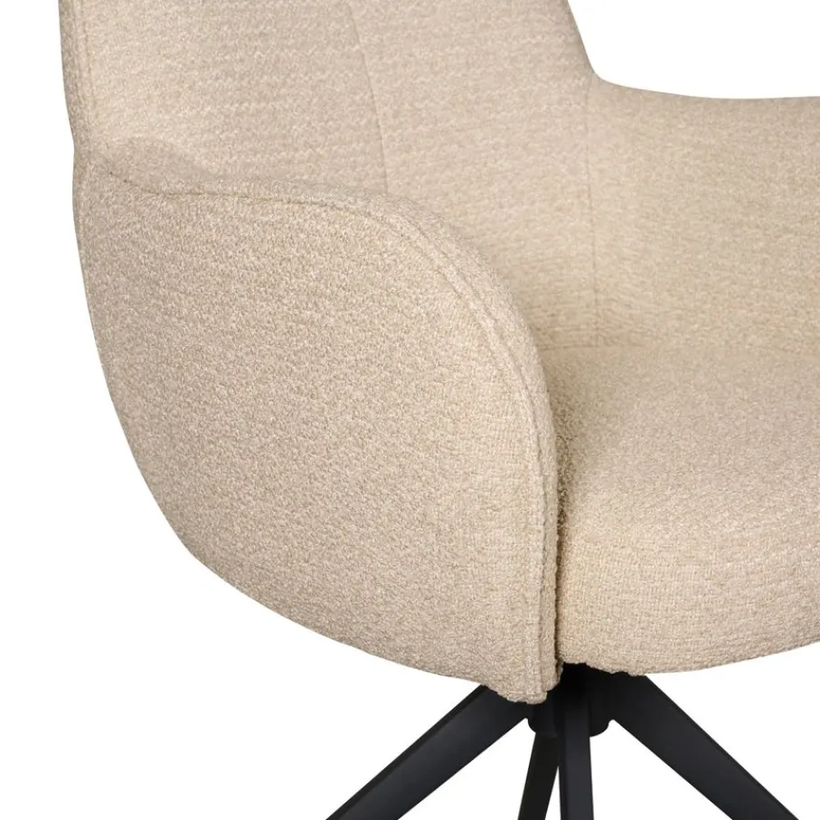 Eetkamerstoelen< Draaibare Eetkamerstoel Tumba Beige