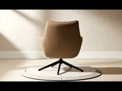 Eetkamerstoelen< Draaibare Eetkamerstoel Tumba Caramel