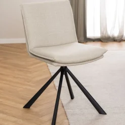 Eetkamerstoelen< Draaibare Eetkamerstoel Ulf Beige
