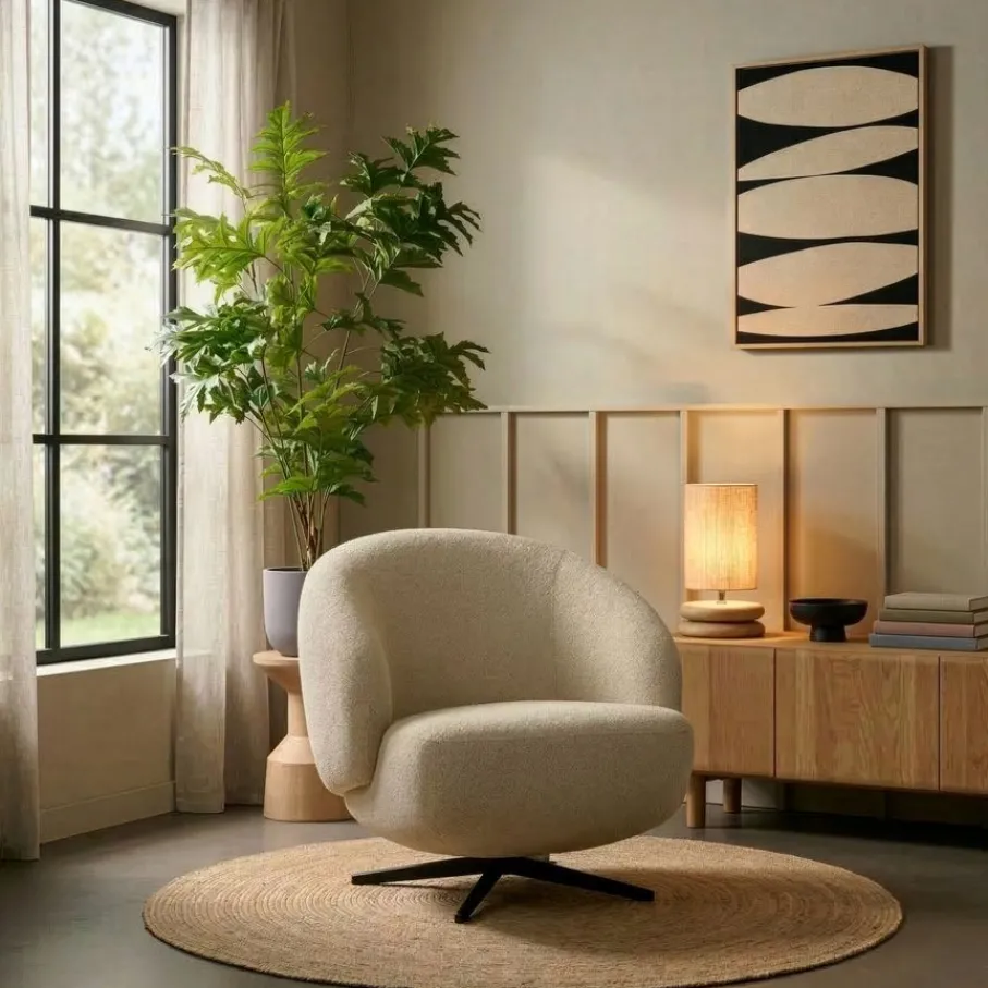 Fauteuils< Draaifauteuil Chance Beige