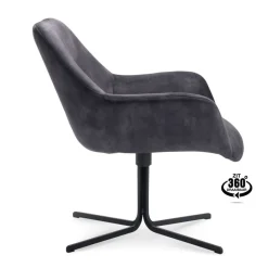 Fauteuils< Draaifauteuil Vaals Donkergrijs