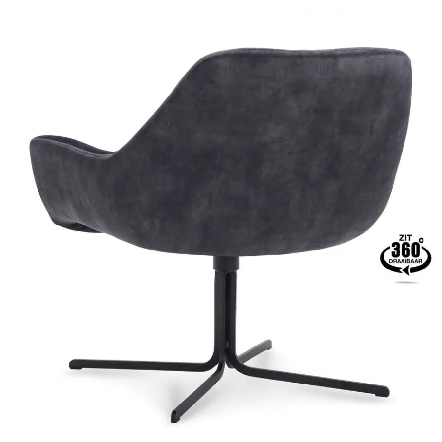 Fauteuils< Draaifauteuil Vaals Donkergrijs