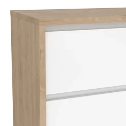 Ladekasten|Dressoirs< Dressoir Atlanta Eiken / Hoogglans Wit - 119x84x48 cm