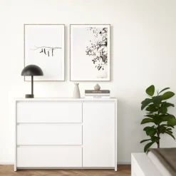 Ladekasten|Dressoirs< Dressoir Atlanta Wit - 119x84x48 cm