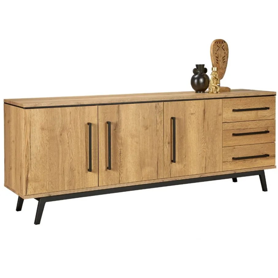 Dressoirs< Dressoir Batenburg Naturel - 210x80x45 cm