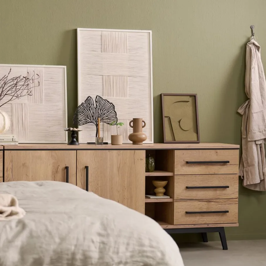 Dressoirs< Dressoir Batenburg Naturel - 180x80x45 cm