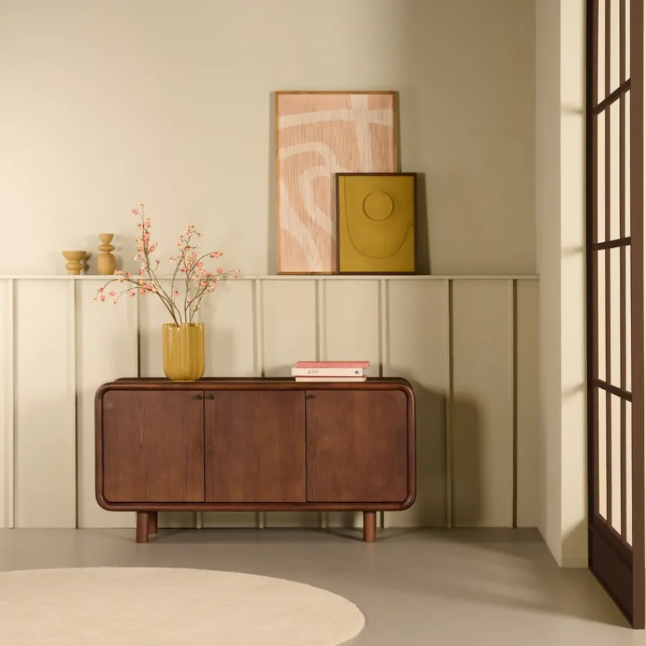Dressoirs< Dressoir Boogie Donkerbruin - 90x120x43 cm