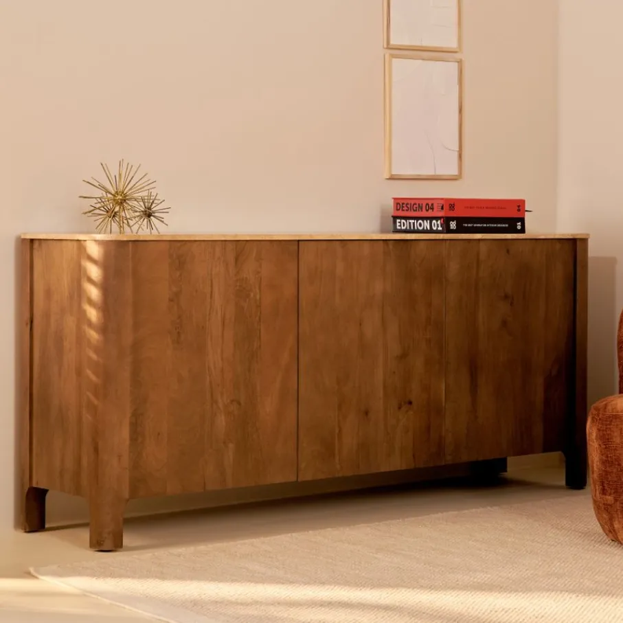 Dressoirs< Dressoir Liam Kastanjebruin - 180x80x45 cm