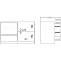 Opbergkasten< Dressoir Luna Eiken - 119x76x50 cm