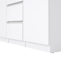 Opbergkasten< Dressoir Luna Hoogglans Wit - 121x91x50 cm