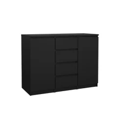 Opbergkasten< Dressoir Luna Zwart - 121x91x50 cm