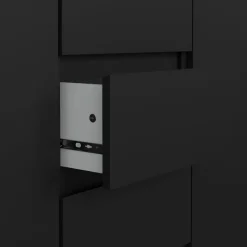 Opbergkasten< Dressoir Luna Zwart - 121x91x50 cm