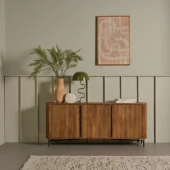 Dressoirs< Dressoir Rego Bruin - 176x76x40 cm