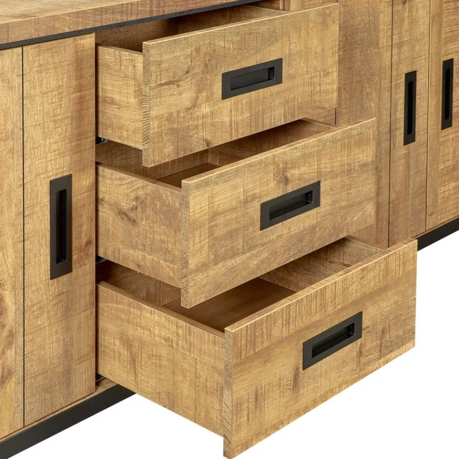 Dressoirs< Dressoir Tilburg Naturel - 212x80x45 cm