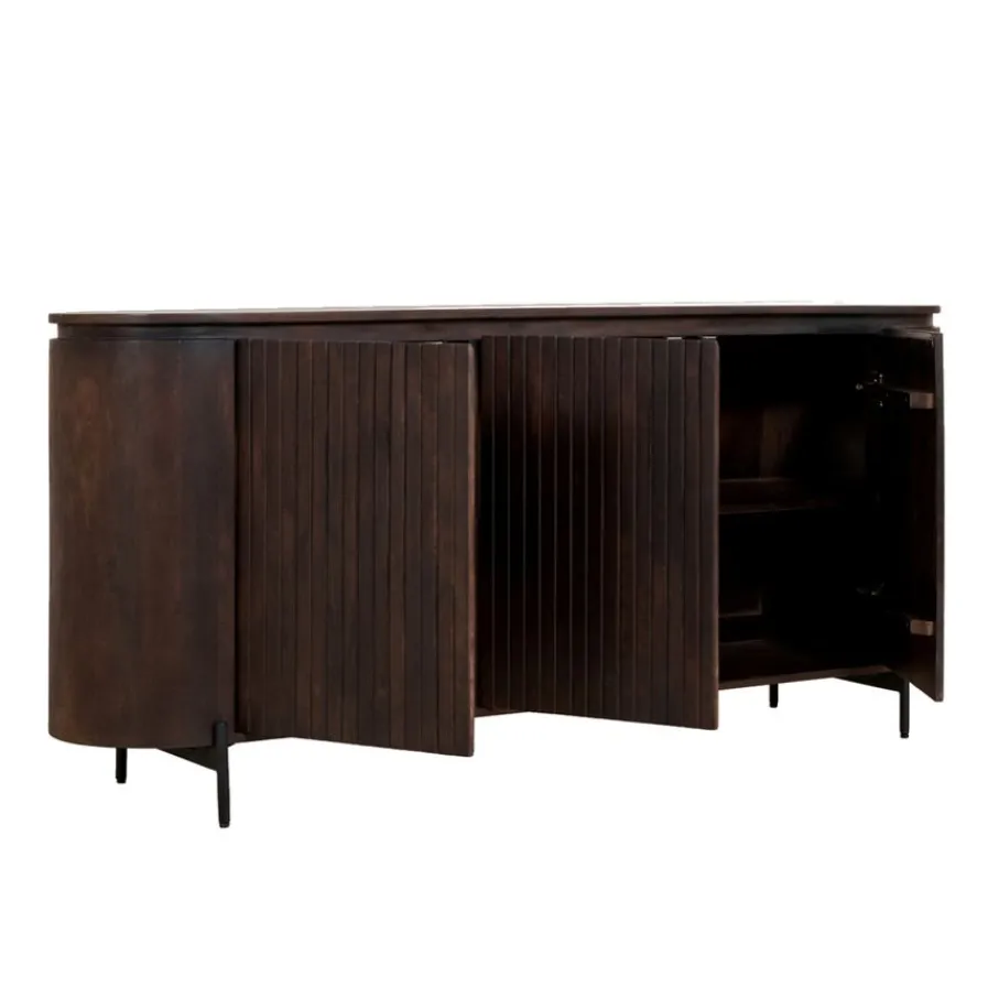 Dressoirs< Dressoir Viktor Donkerbruin - 180x80x40 cm