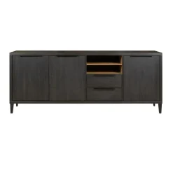 Dressoirs< Dressoir Zwanenburg Zwart - 225x90x48 cm