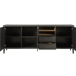 Dressoirs< Dressoir Zwanenburg Zwart - 225x90x48 cm