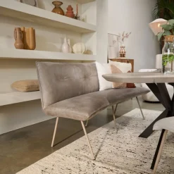 Eetkamerbanken< Eetkamerbank Trondheim Taupe - 180 cm