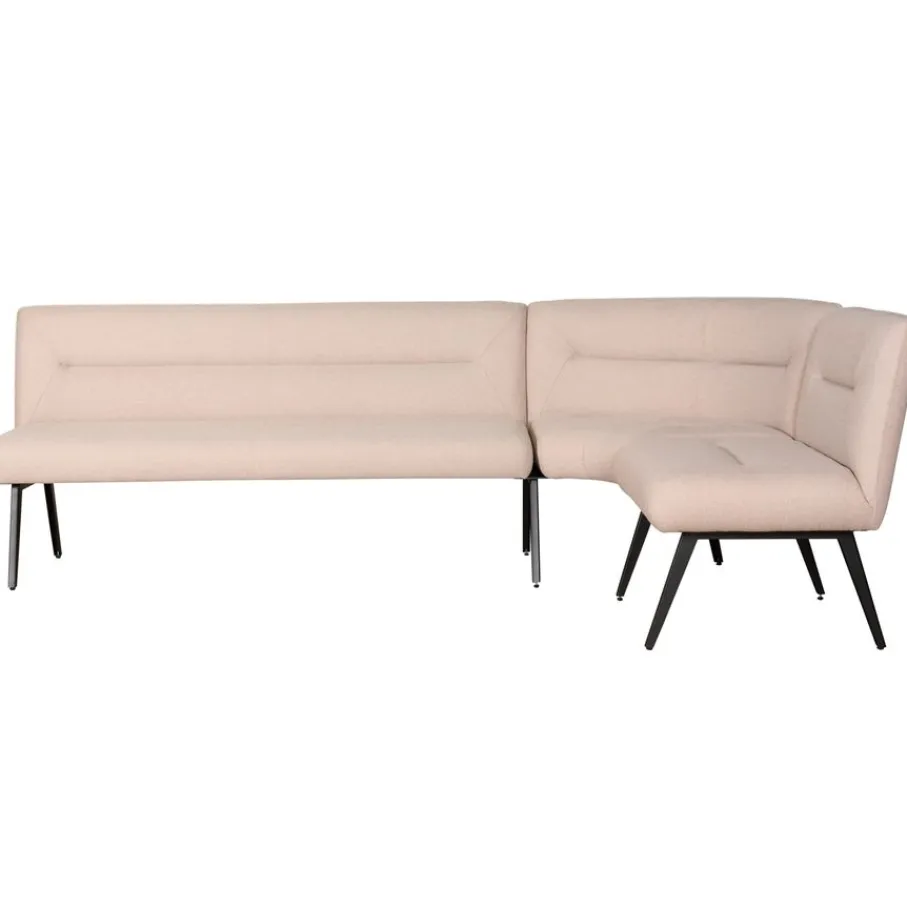 Eetkamerbanken< Eetkamer Hoekbank Bjorna Roze - 270x170 cm