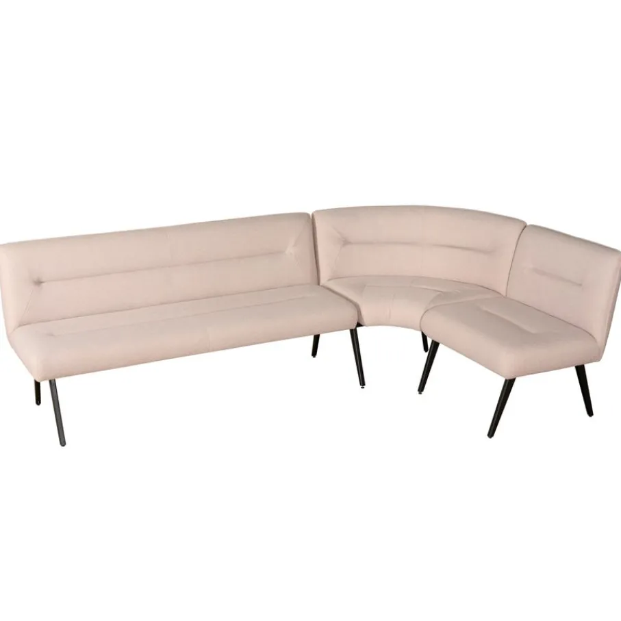 Eetkamerbanken< Eetkamer Hoekbank Bjorna Roze - 270x170 cm