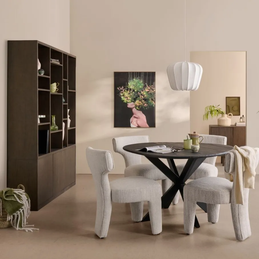 Eetkamerstoelen< Eetkamerstoel Alby Crème