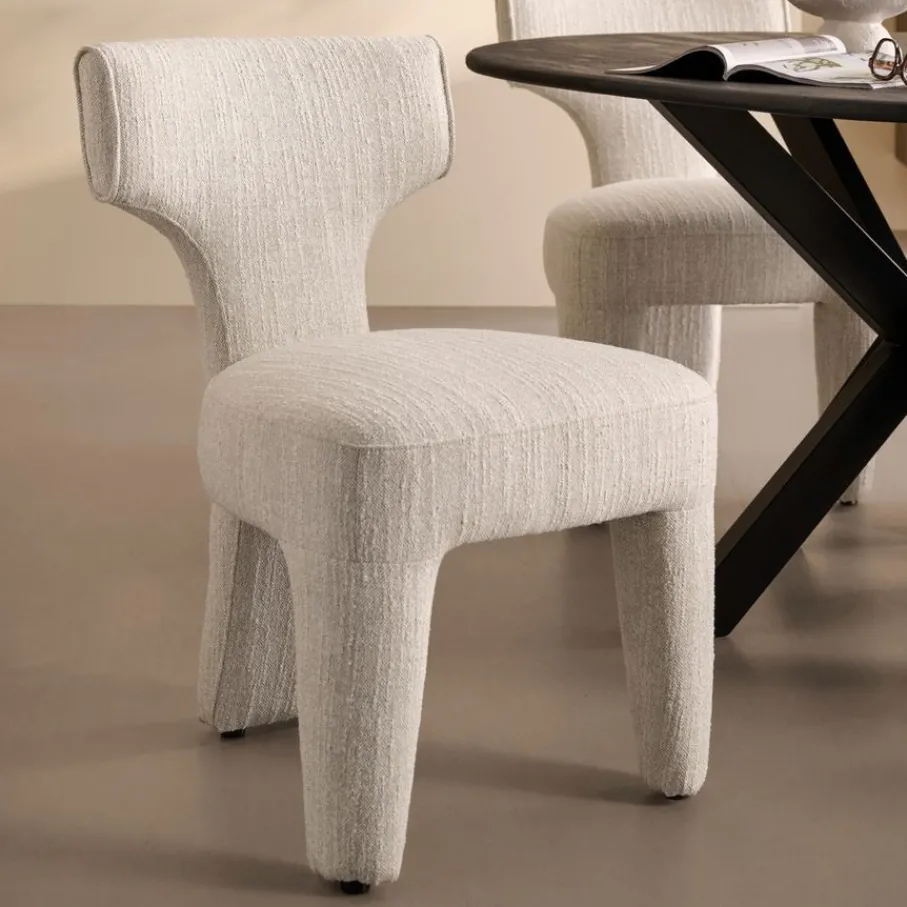 Eetkamerstoelen< Eetkamerstoel Alby Crème