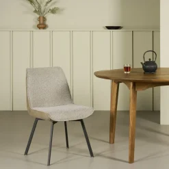 Eetkamerstoelen< Eetkamerstoel Asgard Taupe