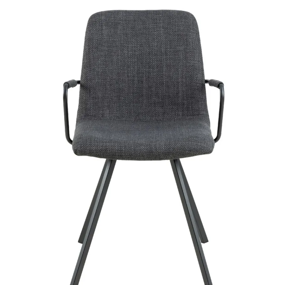 Eetkamerstoelen< Eetkamerstoel Asta Donkergrijs