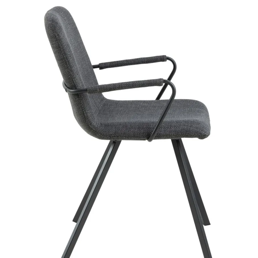 Eetkamerstoelen< Eetkamerstoel Asta Donkergrijs