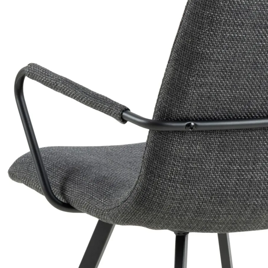 Eetkamerstoelen< Eetkamerstoel Asta Donkergrijs