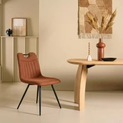 Eetkamerstoelen< Eetkamerstoel Bree Bruin