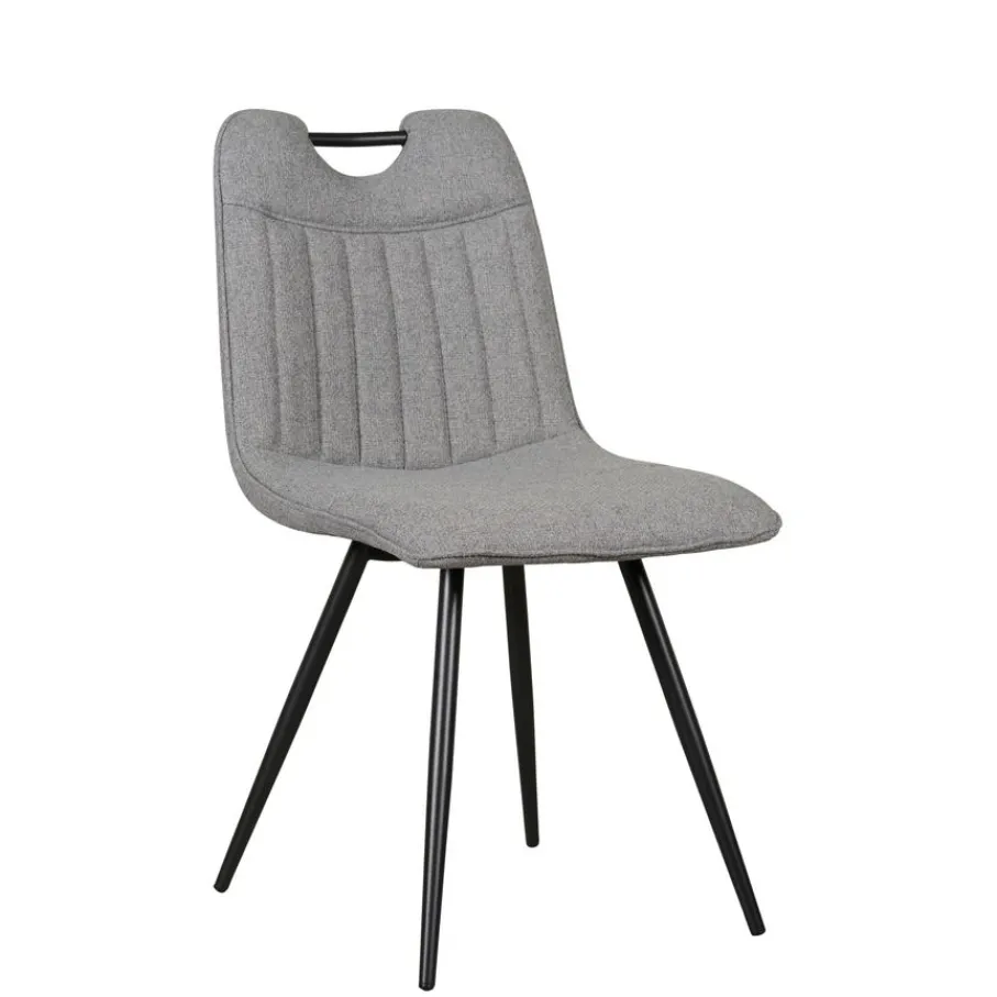 Eetkamerstoelen< Eetkamerstoel Bree Grijs