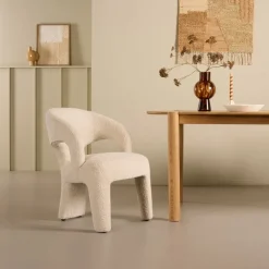 Eetkamerstoelen< Eetkamerstoel Brock Crème