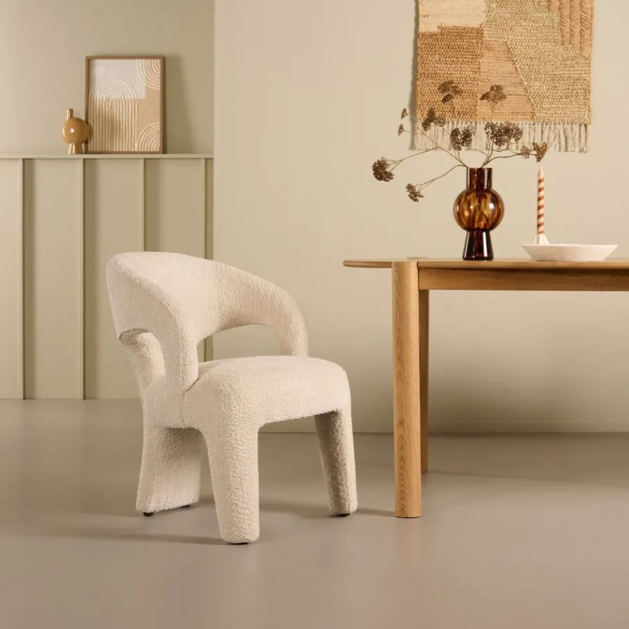 Eetkamerstoelen< Eetkamerstoel Brock Crème