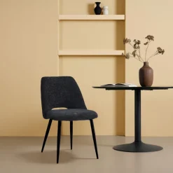 Eetkamerstoelen< Eetkamerstoel Brogan Antraciet