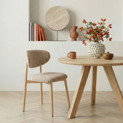 Eetkamerstoelen< Eetkamerstoel Cleo Beige