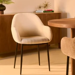Eetkamerstoelen< Eetkamerstoel Emma Crème