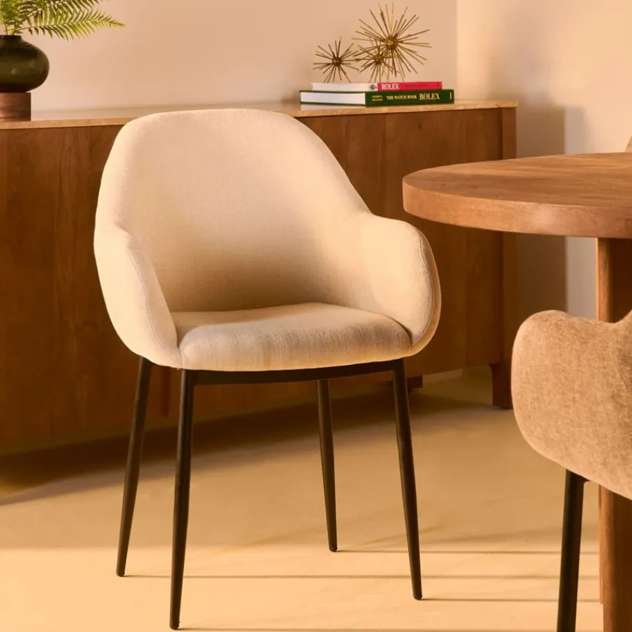 Eetkamerstoelen< Eetkamerstoel Emma Crème