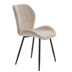 Eetkamerstoelen< Eetkamerstoel Flor Beige