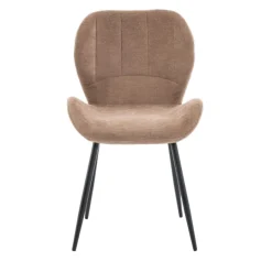 Eetkamerstoelen< Eetkamerstoel Flor Taupe