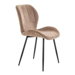 Eetkamerstoelen< Eetkamerstoel Flor Taupe