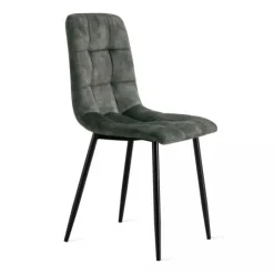 Eetkamerstoelen< Eetkamerstoel Garret Donkergroen