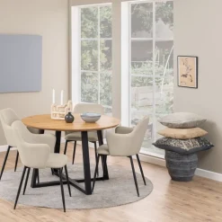 Eetkamerstoelen< Eetkamerstoel Iben Beige